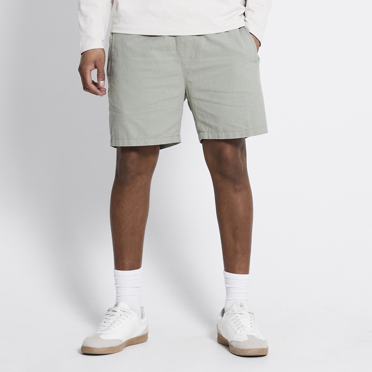 Linen blend shorts "August" Green 1